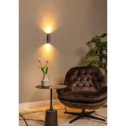 Lucide DUPLA Wandspot - Grijs ijzer