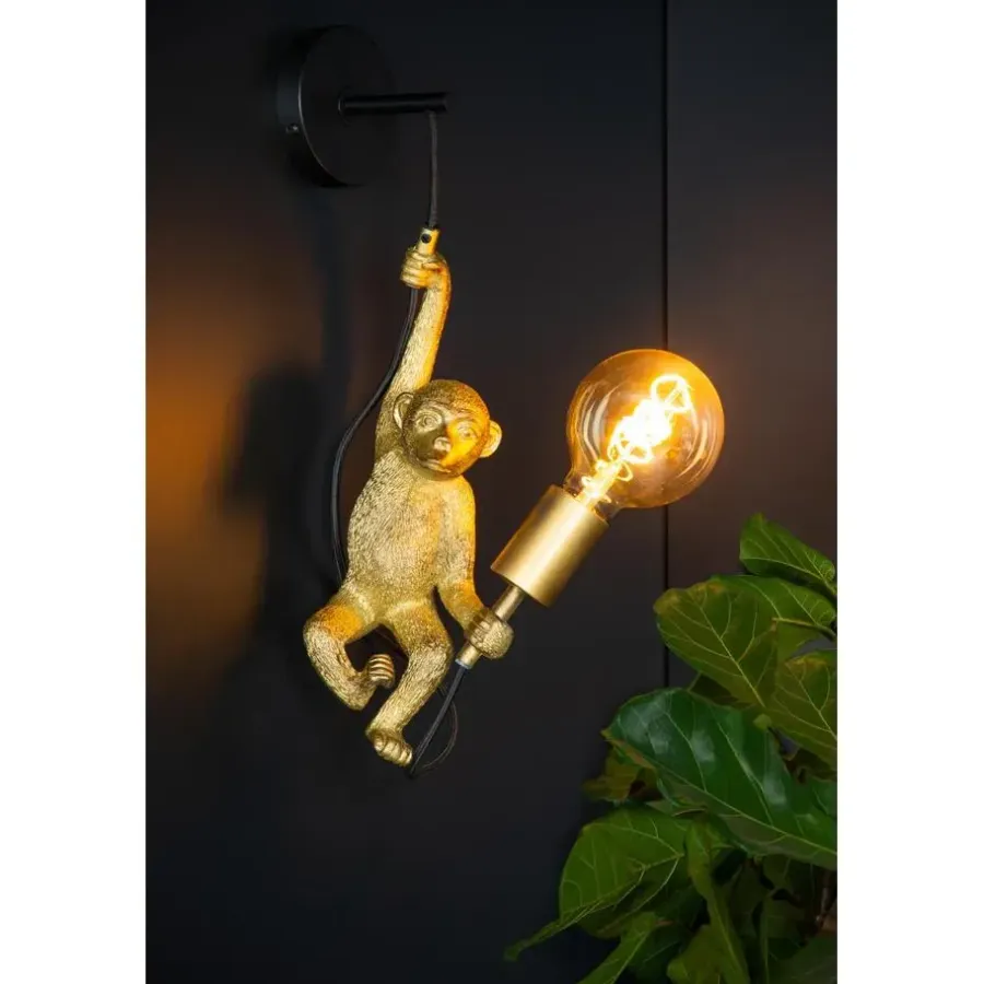Wandlampen-Lucide EXTRAVAGANZA CHIMP Wandlamp - Zwart