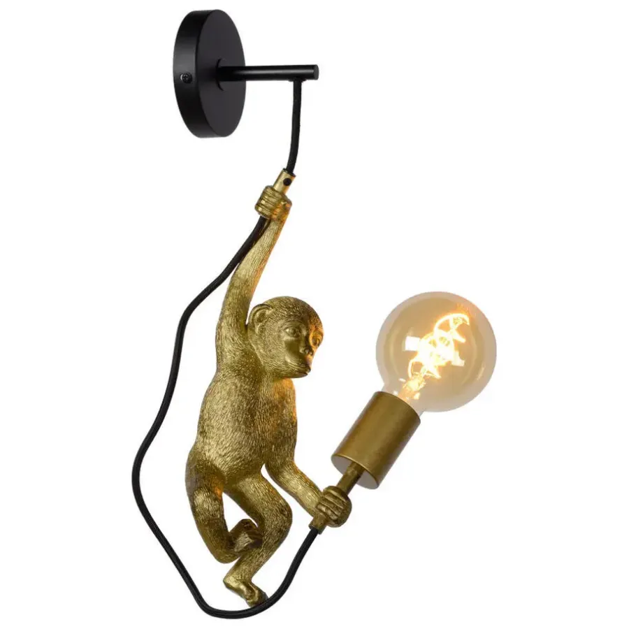 Wandlampen-Lucide EXTRAVAGANZA CHIMP Wandlamp - Zwart