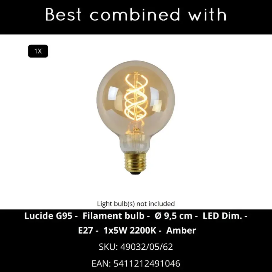 Wandlampen-Lucide EXTRAVAGANZA CHIMP Wandlamp - Zwart