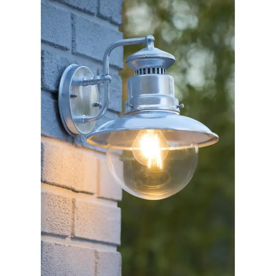 Buitenverlichting|Wandlampen-Lucide FIGO Wandlamp - Zink