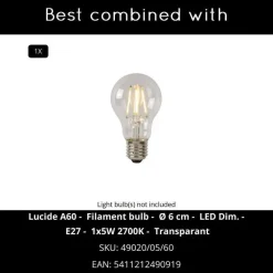 Buitenverlichting|Wandlampen-Lucide FIGO Wandlamp - Zink