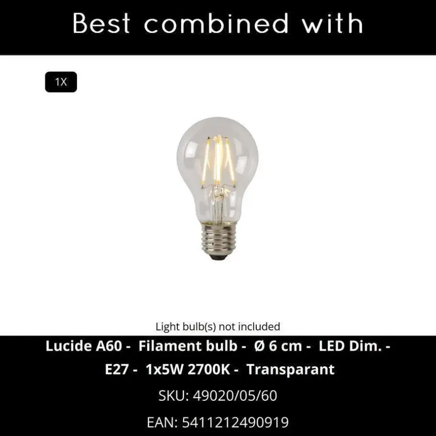 Buitenverlichting|Wandlampen-Lucide FIGO Wandlamp - Zink