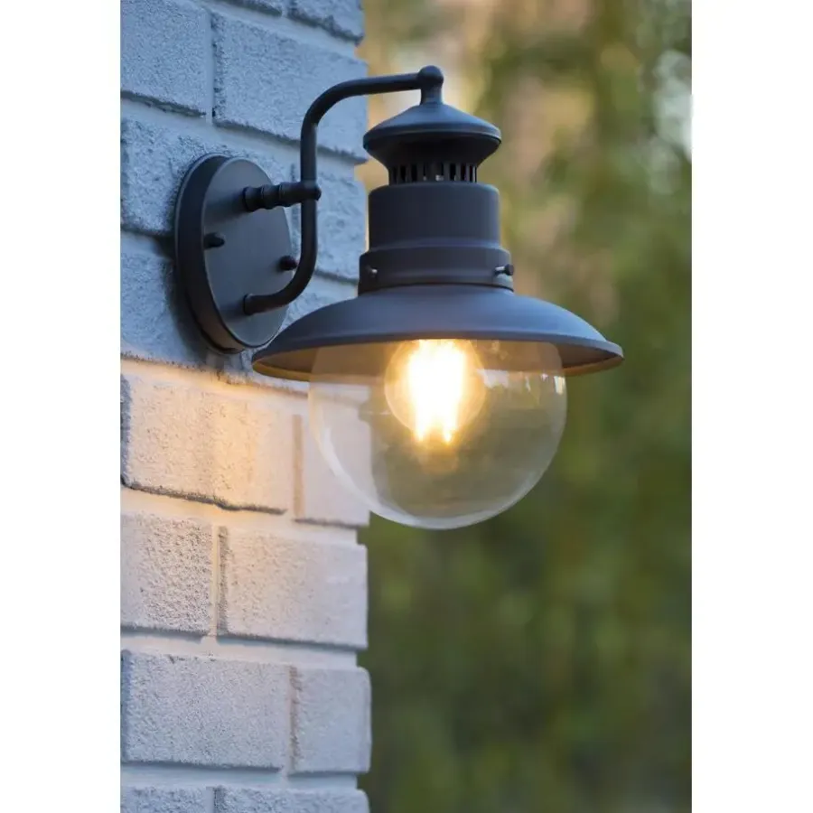 Wandlampen-Lucide FIGO Wandlamp - Zwart