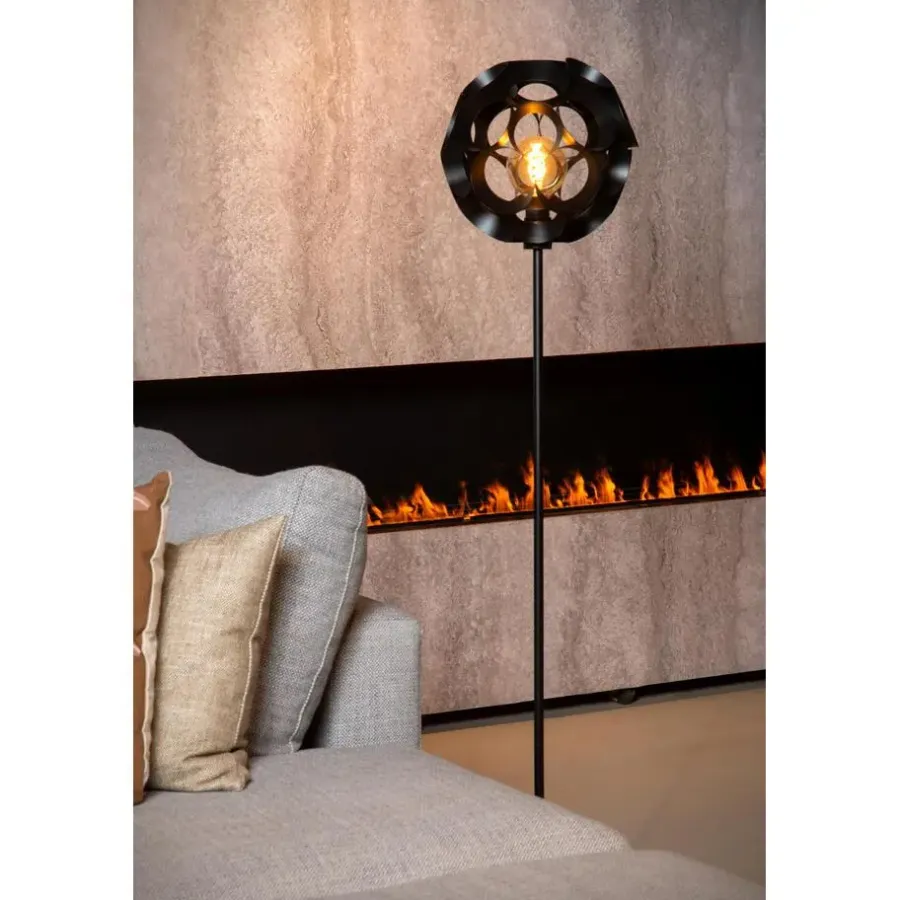 Staande Lampen-Lucide HANNELORE Vloerlamp - Zwart