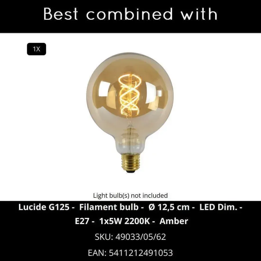 Hanglampen-Lucide JOVA Hanglamp - Mat Goud / Messing