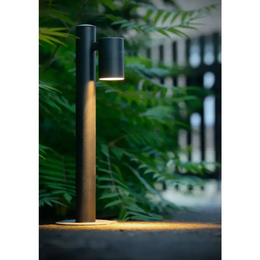 Staande Lampen-Lucide LED sokkellamp buiten ARNE IP44 - zwart - Ø6,3 cm