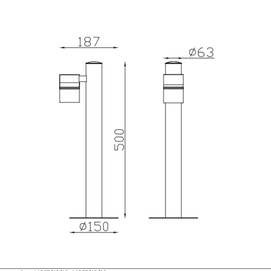 Staande Lampen-Lucide LED sokkellamp buiten ARNE IP44 - zwart - Ø6,3 cm