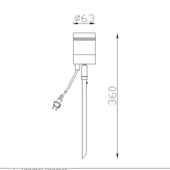 Lucide LED tuinspot ARNE IP44 - zwart - Ø6,3 cm