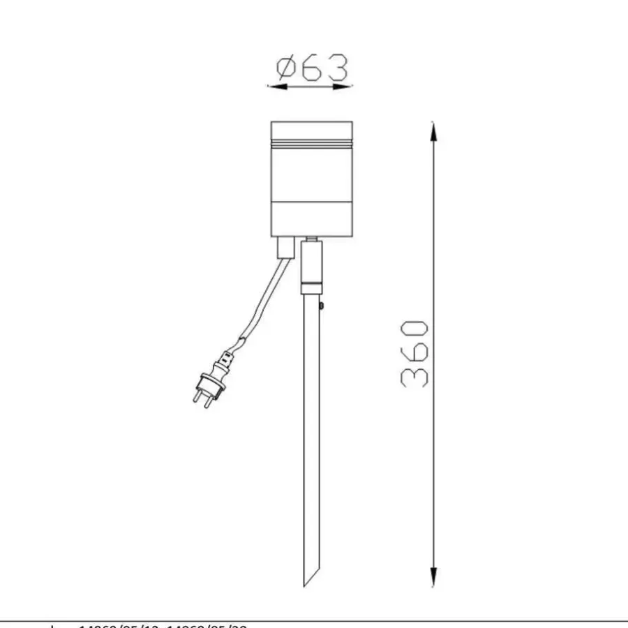 Lucide LED tuinspot ARNE IP44 - zwart - Ø6,3 cm