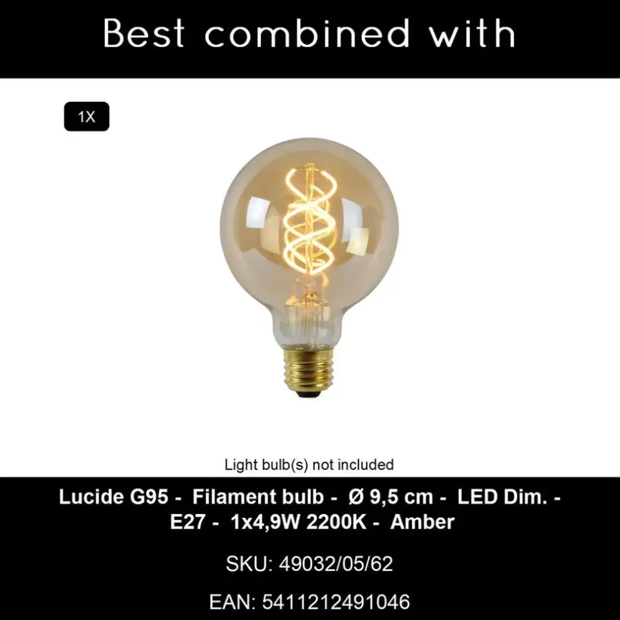 Staande Lampen-Lucide MAYA Vloerlamp - Beige
