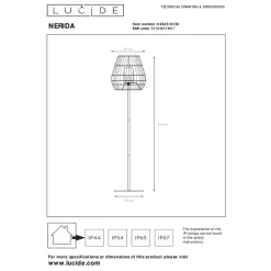 Staande Lampen-Lucide NERIDA Vloerlamp - Zwart