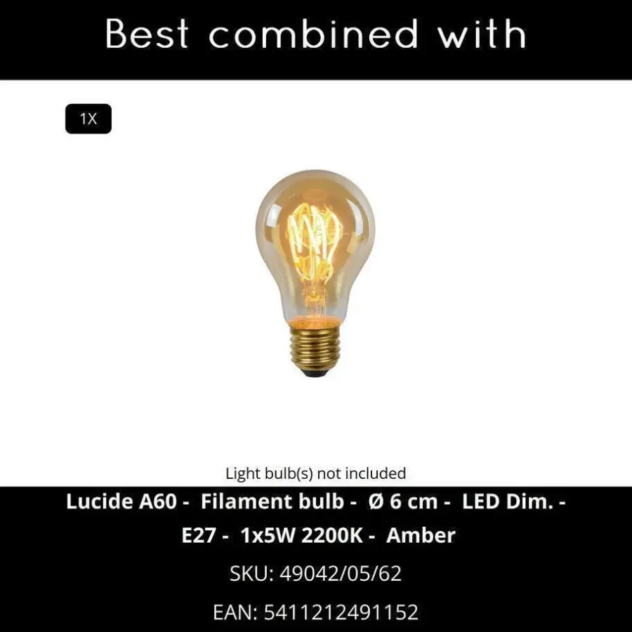 Staande Lampen-Lucide NERIDA Vloerlamp - Zwart