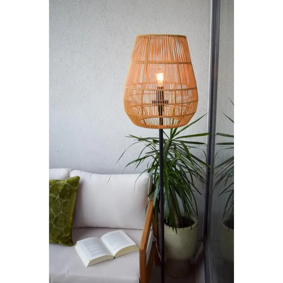 Staande Lampen-Lucide NERIDA Vloerlamp - Naturel