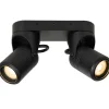 Wandlampen-Lucide NIORT - Plafondspot Buiten - 2xGU10 - IP44 - Zwart