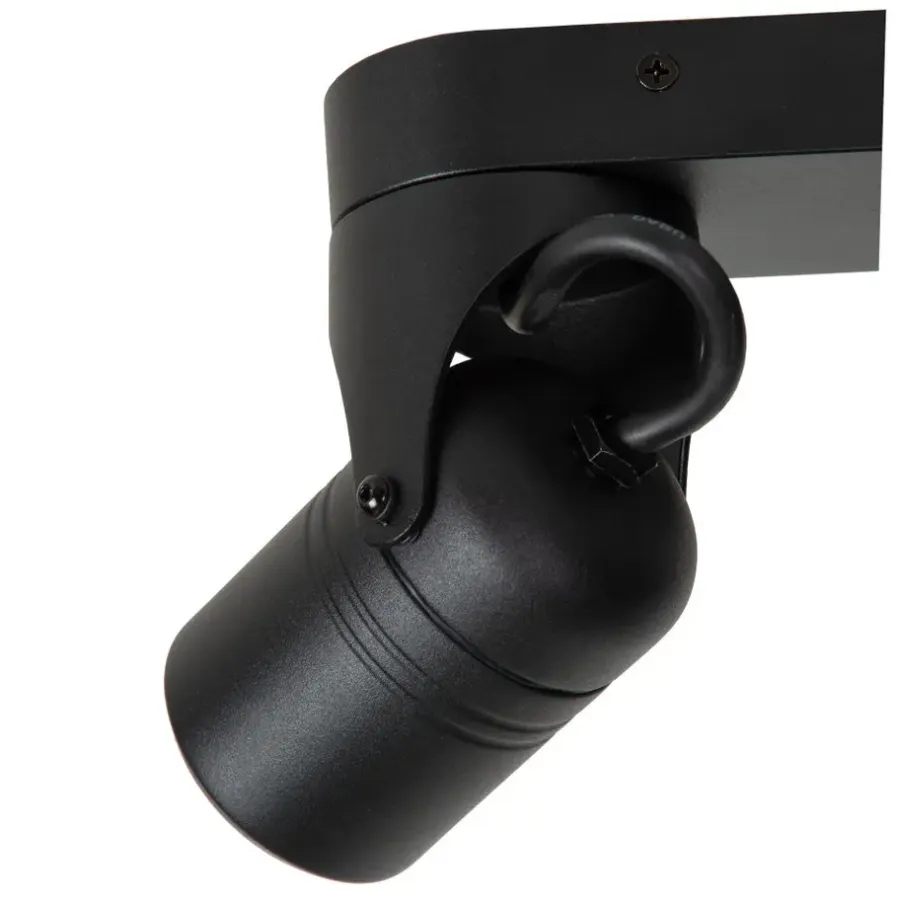 Wandlampen-Lucide NIORT - Plafondspot Buiten - 2xGU10 - IP44 - Zwart