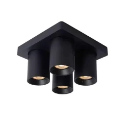 Spots-Lucide plafondspot Nigel 4-spot - zwart