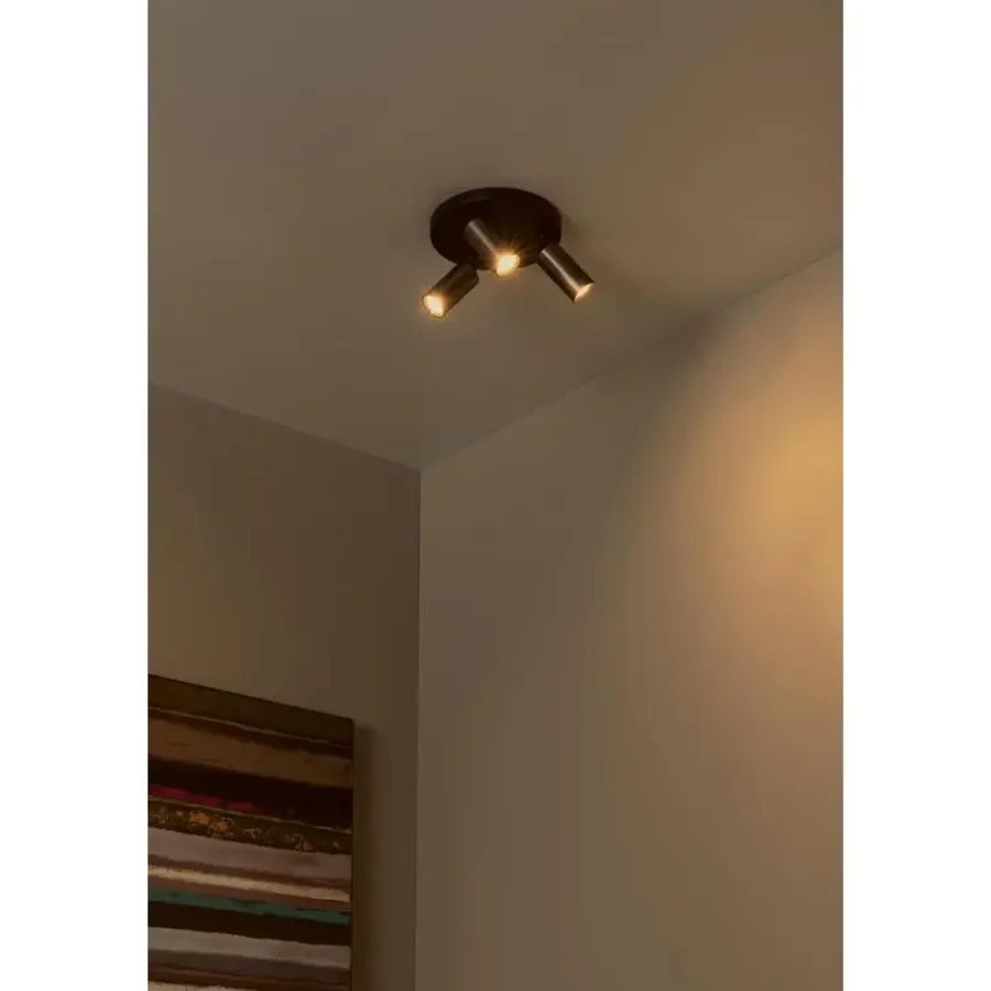 Plafondlampen-Lucide RITMO Plafondspot - Koffie