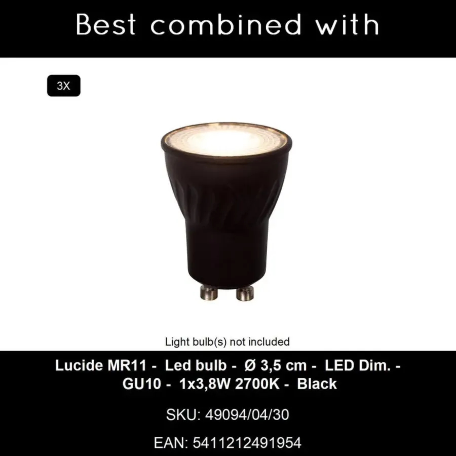 Plafondlampen-Lucide RITMO Plafondspot - Koffie