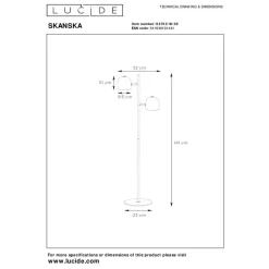 Lucide SKANSKA Vloerlamp - Zwart