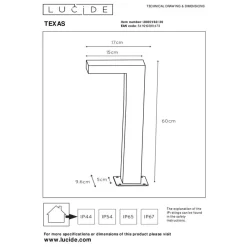 Lucide TEXAS Sokkellamp - Antraciet