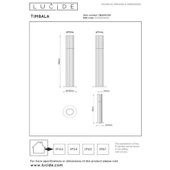 Staande Lampen-Merkloos Lucide TIMBALA Sokkellamp - Zwart