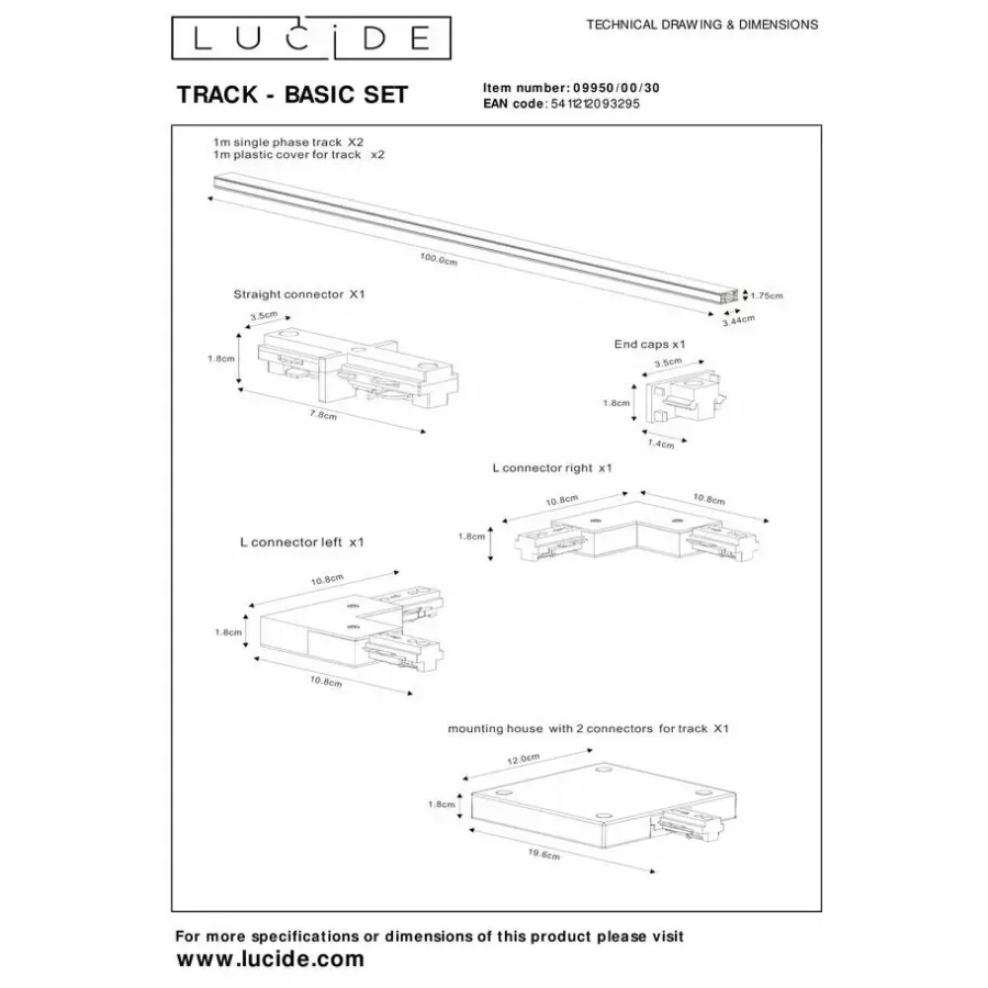 Lucide TRACK Railverlichting - Zwart