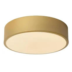 Plafondlampen-Lucide UNAR Plafonnière - Mat Goud / Messing