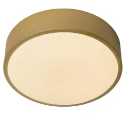 Plafondlampen-Lucide UNAR Plafonnière - Mat Goud / Messing