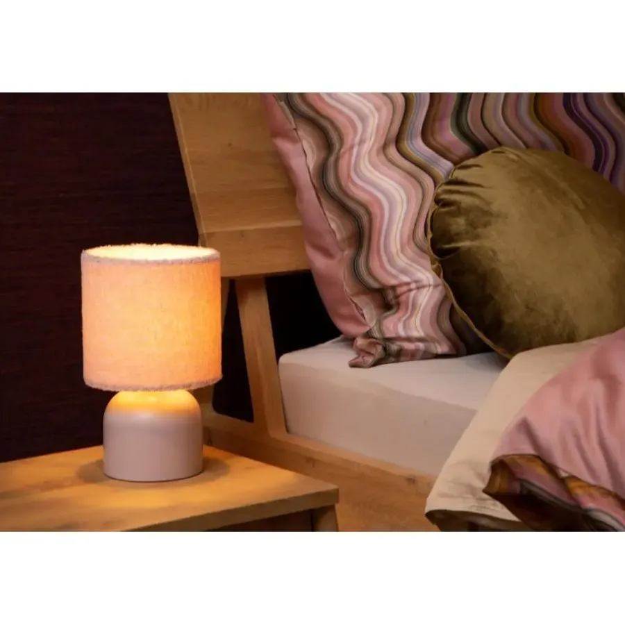 Lucide WOOLLY Tafellamp - Roze