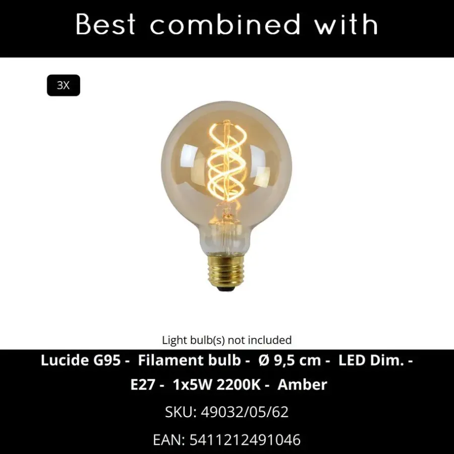 Hanglampen-Lucide YUNKAI Hanglamp - Naturel