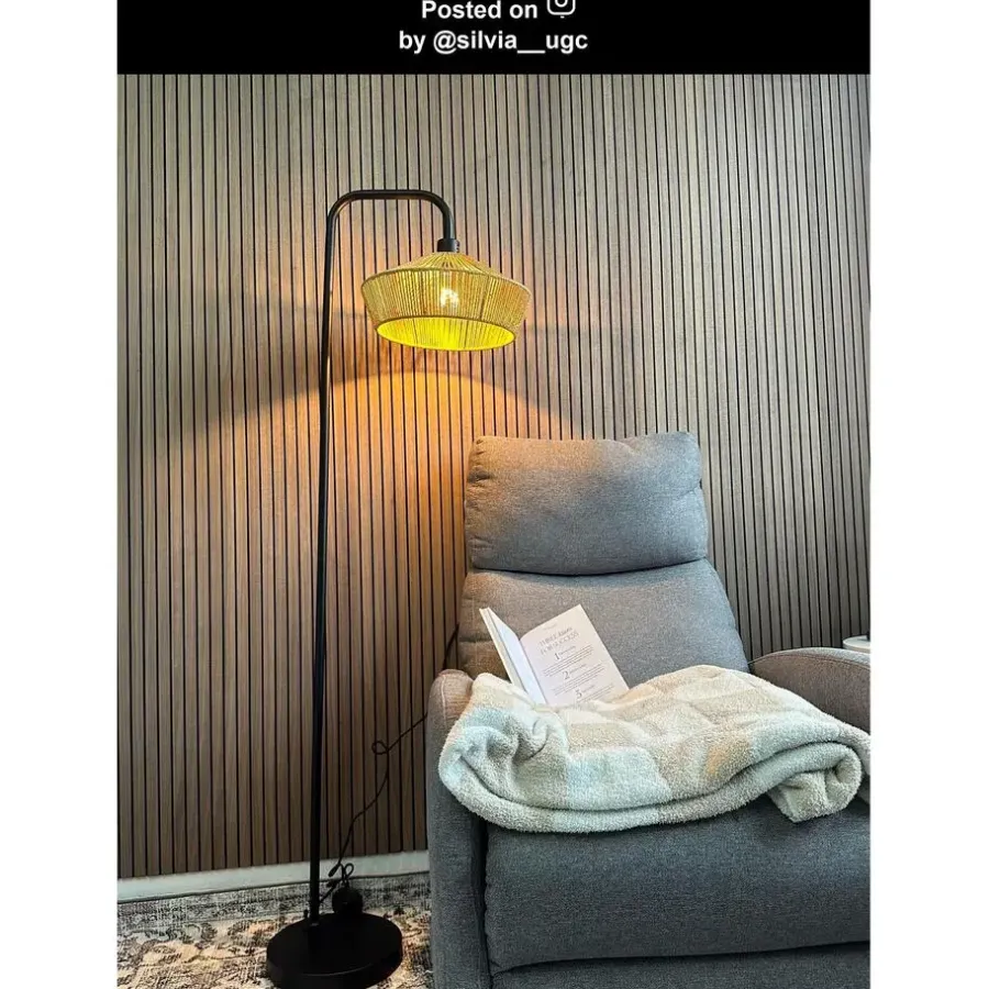 Staande Lampen-Lucide YUNKAI Vloerlamp - Naturel