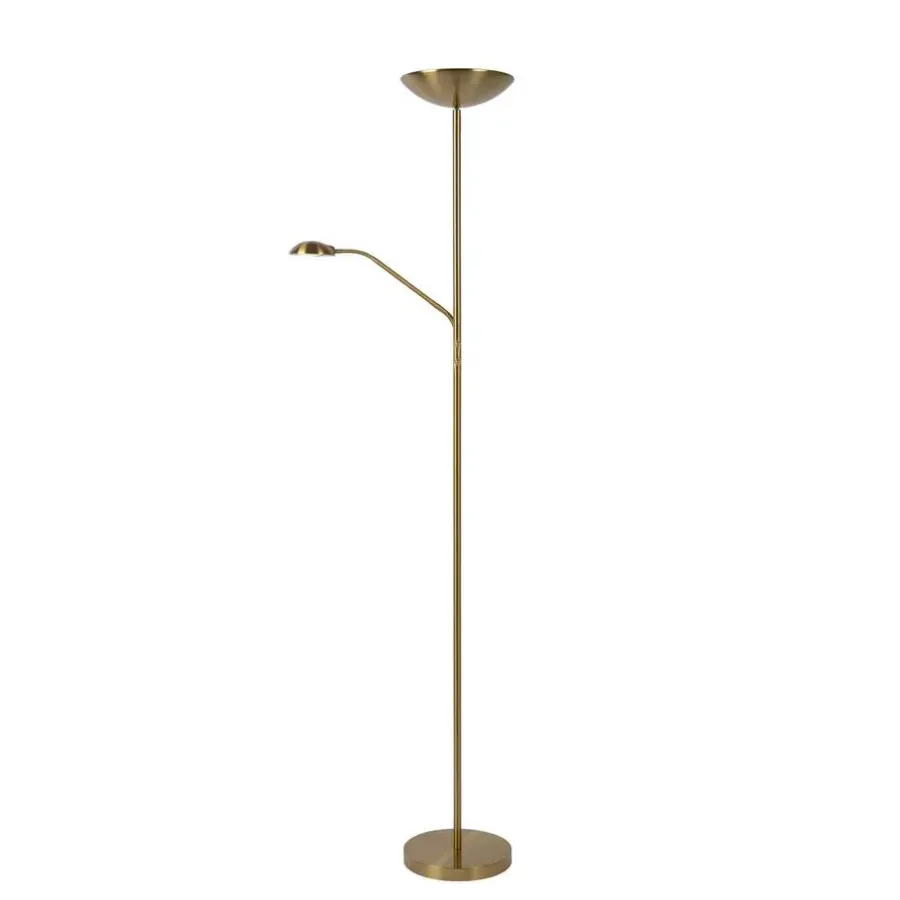 Staande Lampen-Lucide ZENITH Leeslamp - Mat Goud / Messing