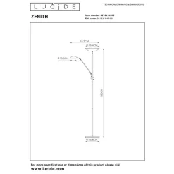 Staande Lampen-Lucide ZENITH Leeslamp - Mat Goud / Messing