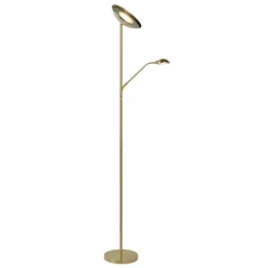 Staande Lampen-Lucide ZENITH Leeslamp - Mat Goud / Messing