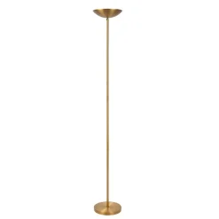 Staande Lampen-Lucide ZENITH Vloerlamp - Mat Goud / Messing