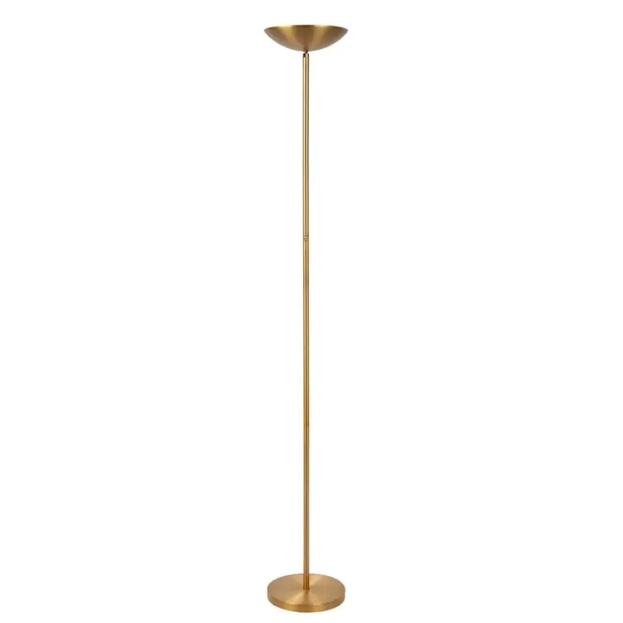Staande Lampen-Lucide ZENITH Vloerlamp - Mat Goud / Messing