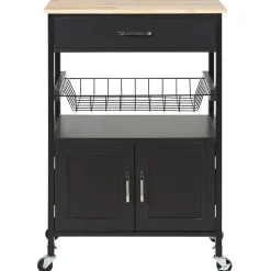 Trolleys-Beliani LUGO - Keukentrolley - Zwart - MDF