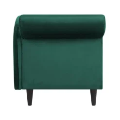 Loveseats-Beliani LUIRO - Chaise longue - Groen - Linkerzijde - Fluweel