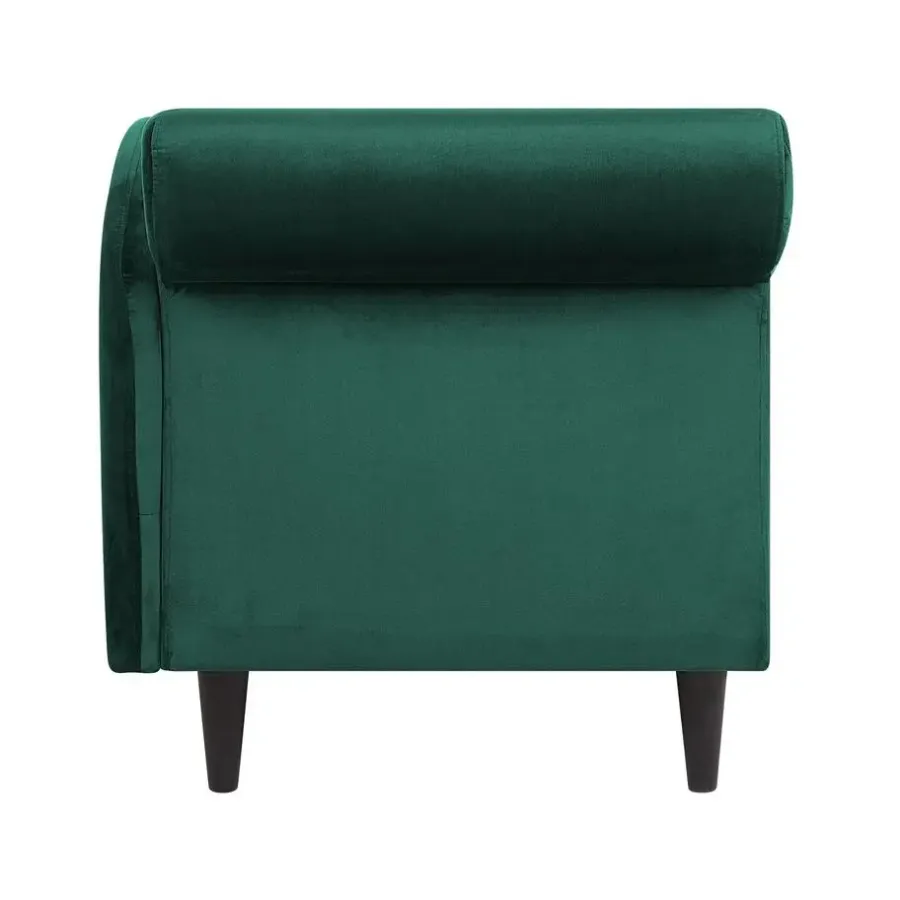 Loveseats-Beliani LUIRO - Chaise longue - Groen - Linkerzijde - Fluweel