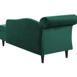 Loveseats-Beliani LUIRO - Chaise longue - Groen - Linkerzijde - Fluweel