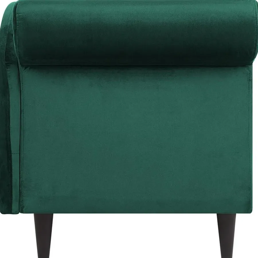 Loveseats-Beliani LUIRO - Chaise longue - Groen - Linkerzijde - Fluweel