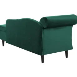 Loveseats-Beliani LUIRO - Chaise longue - Groen - Linkerzijde - Fluweel