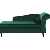 Loveseats-Beliani LUIRO - Chaise longue - Groen - Rechterzijde - Fluweel