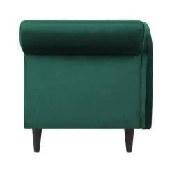 Loveseats-Beliani LUIRO - Chaise longue - Groen - Rechterzijde - Fluweel