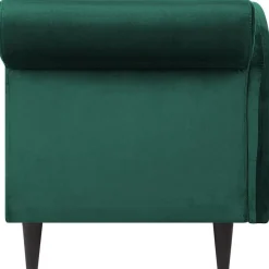 Loveseats-Beliani LUIRO - Chaise longue - Groen - Rechterzijde - Fluweel