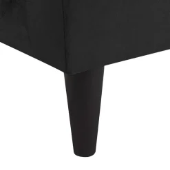 Loveseats-Beliani LUIRO - Chaise longue - Zwart - Linkerzijde - Fluweel