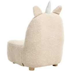 Fauteuils-Leen Bakker LULEA - Kinderstoel - Lichtbeige - Bouclé