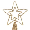 Kerstdecoratie-Lumineo kerstboom piek ster - goud - 26 cm - led