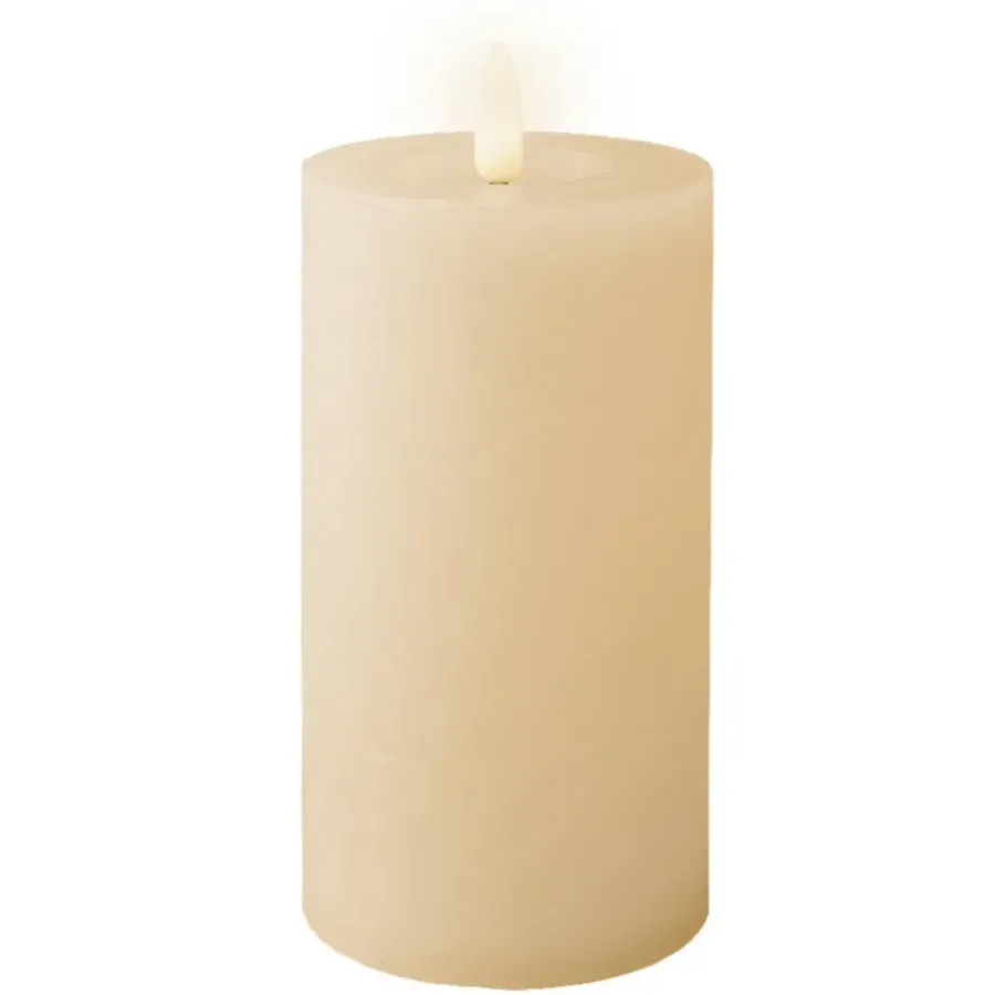 Kaarsen-Lumineo LED kaars - creme wit - D7 x H15 cm - met timer